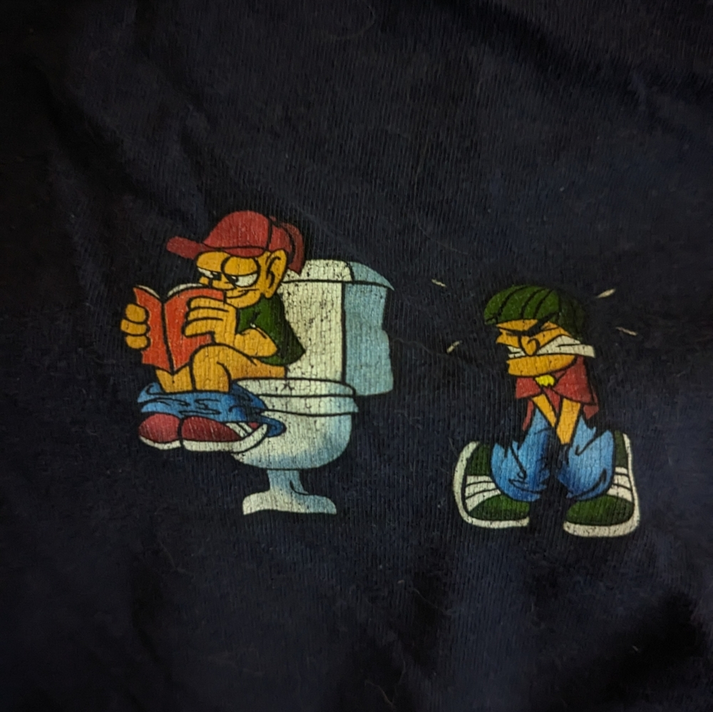 90S SALE Men's S breakdown to the edge vintage 90s toilet launch graphics